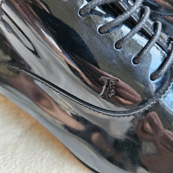 TOD'S Formal Lace-up Patent Leather Classic Oxford Shoes Men's Sz 8 Black groom - Picture 12 of 12